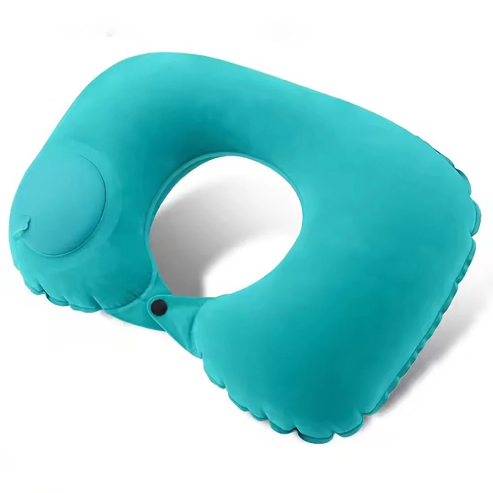 U-Shaped Travel Pillow Press Inflatable Pillow Neck Portable Foldable Outdoor Travel Car Aircraft Inflatable Ring Neck Pillow (image for) U-Shaped Travel Pillow Press Inflatable Pillow Neck Portable Foldable Outdoor Travel Car Aircraft Inflatable Ring Neck Pillow